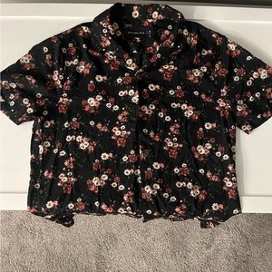 Men’s Abercrombie and Fitch Floral Collar Resort Shirt Medium